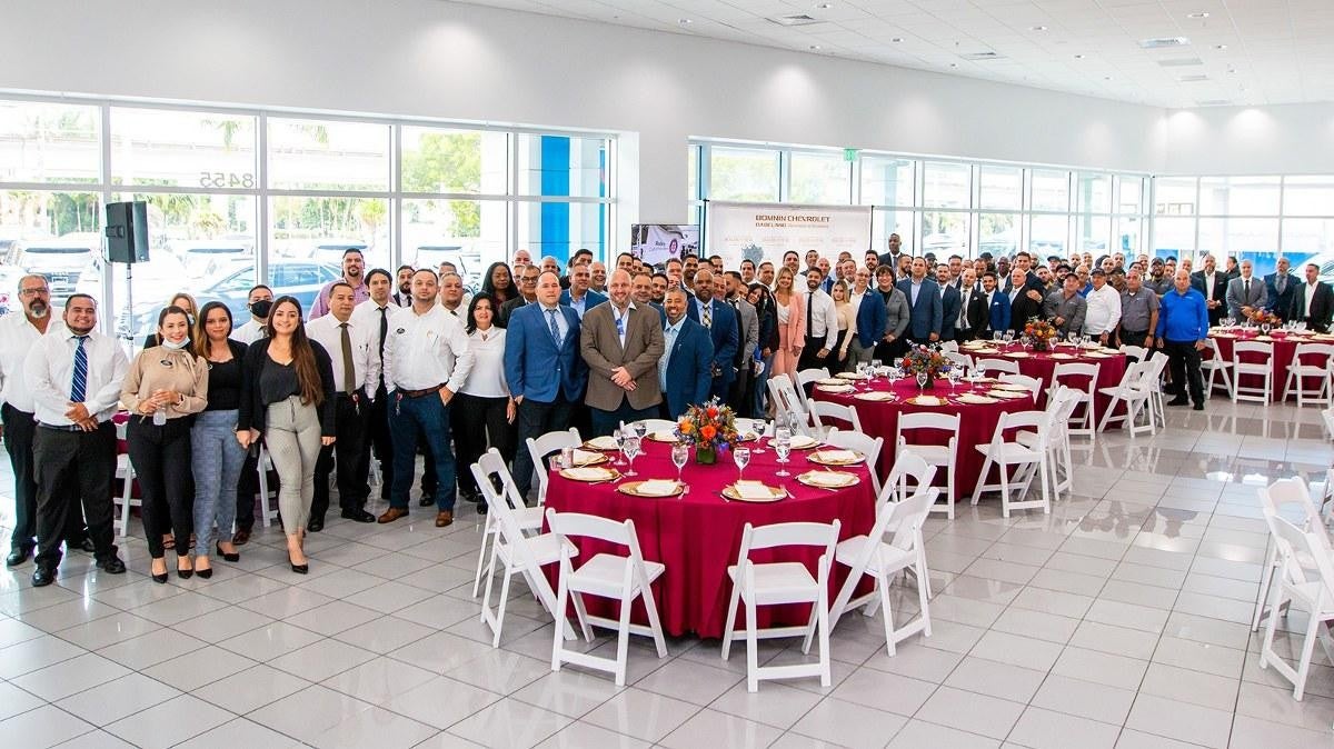 dealership interior group photo Bomnin Chevrolet Nanuet in Nanuet NY